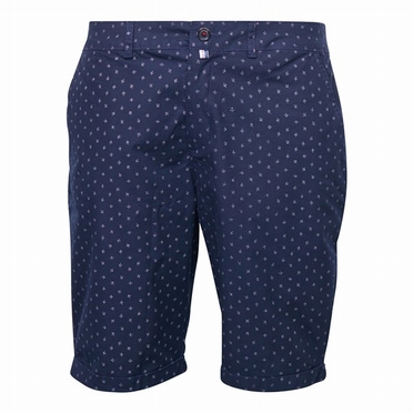 North 56°4 Chino shorts m. print, navy blue