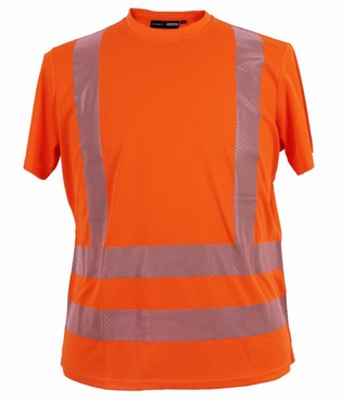 Veiligheids sport t-shirt, fluo oranje