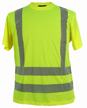 Veiligheids sport t-shirt, fluo geel