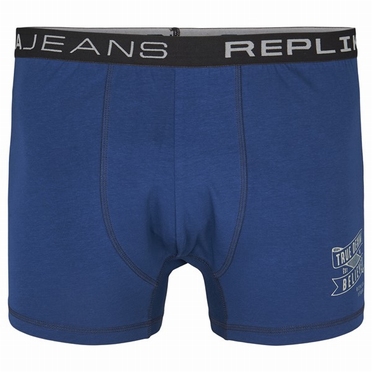 Replika boxershort m. stretch True Denim, indigo blue
