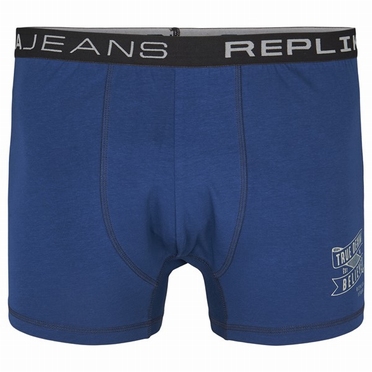 Replika boxershort m. stretch True Denim, indigo blue