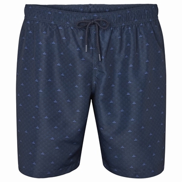 North 56°4 Zwemshorts m. bootje print, navy
