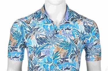 Eden Valley zomer polo m. stretch, Fantasy blauw