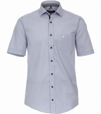 Casa Moda Kent overhemd Casual Fit, wit bl. cirkels