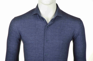 Eden Valley overhemd soft stretch regular fit, navy blue