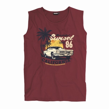 Adamo Tanktop SUNSET, wijnrood