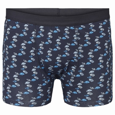 North 56°4 boxershort m. stretch schelpprint, navy