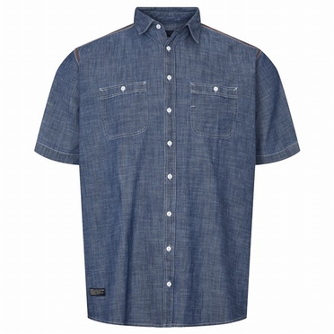 North 56°4 Chambray overhemd borstzakjes, denimblue