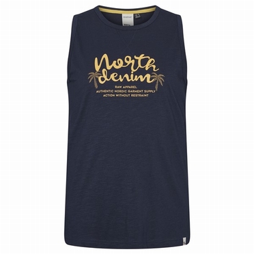 North 56Denim Singlet print North Denim, navy