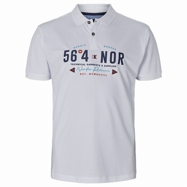 North 56°4 polo pique '56°4 NOR', wit