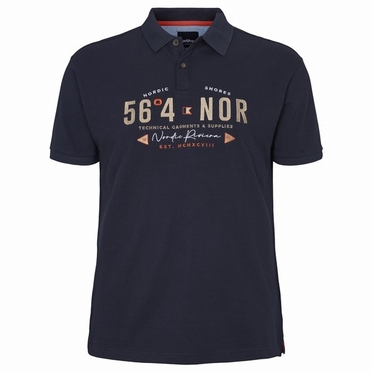 North 56°4 polo pique '56°4 NOR', navy blauw