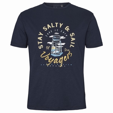 North 56°4 T-shirt print Salty & Sail, navy