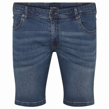 North 56°4 jeans shorts m. stretch, blue used wash