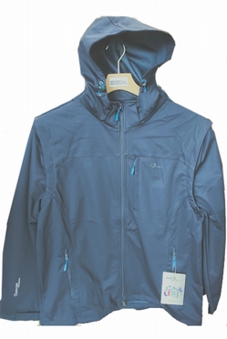 Blue Wave Softshell jas afritsbare mouwen, navy blue