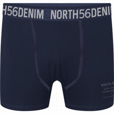 North 56Denim boxershort, effen navy