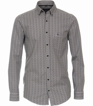 Casa Moda Kent overhemd Casual Fit, bruin