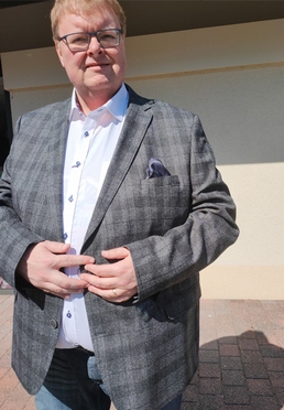 Gebr. Weis casual blazer MARKO-K, d.grijs geruit