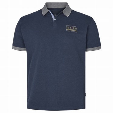 North 56°4 polo m. borduur 56°4/NOR, navy melée