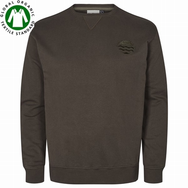 North 56°4 crew neck sweater, d. olijfgroen