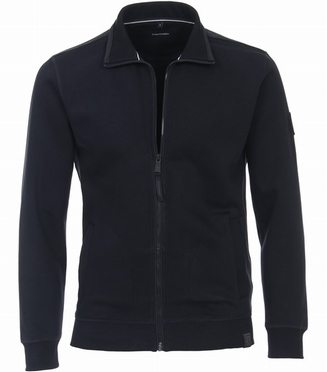 Casa Moda Cardigan vest met rits, navy blauw