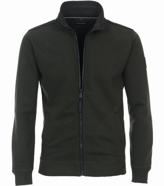 Casa Moda Cardigan vest met rits, d. groen