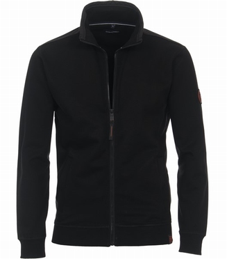 Casa Moda Cardigan vest met rits, zwart