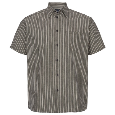 North 56°4 shirt m. borstzakje, beige gestreept