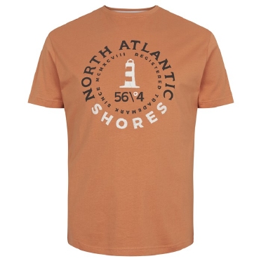 North 56°4 T-shirt 'North Atlantic Shores', terracotta