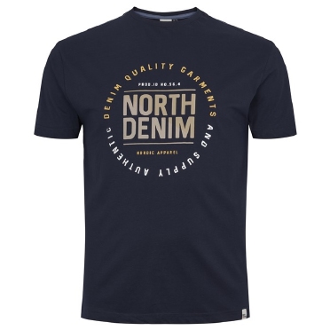 North 56Denim T-shirt print NorthDenim, navy blue