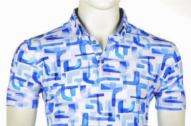 Eden Valley Polo m. stretch regular fit, blauw/wit