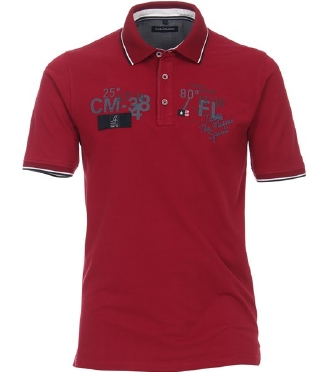 Casa Moda zomer polo 'The Miami Spirit', donkerrood