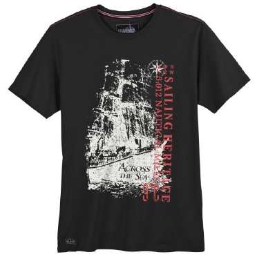 Redfield t-shirt 'Across the sea', zwart
