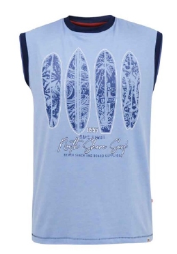 D555 Tanktop Surf Board, licht blauw