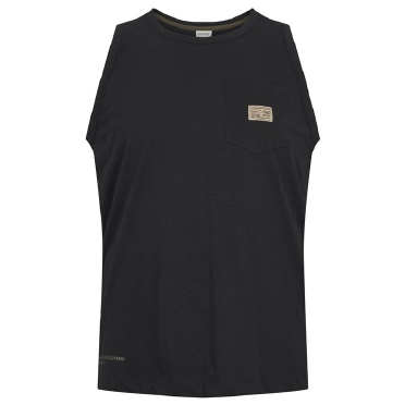 North 56Denim Singlet m. borstzakje, zwart