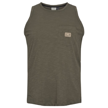 North 56Denim Singlet m. borstzakje, dusty olive