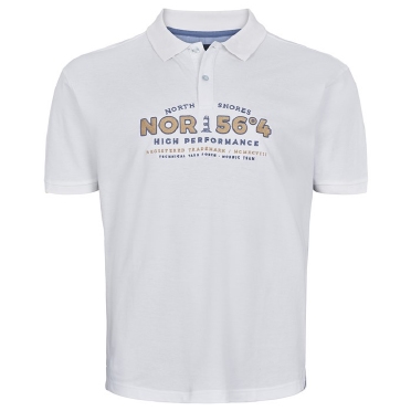 North 56°4 polo m. borduur NOR 56°4, wit
