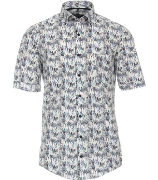 Casa Moda overhemd Casual Fit Palmtree, groen