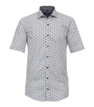 Casa Moda overhemd Casual Fit zeilbootjes, grijs