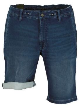 Redpoint Bermuda m. elast. boord, stretchy donker denim