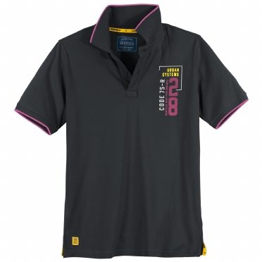 Redfield Polo piqué 'Urban Systems', zwart