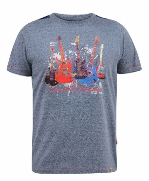 D555 T-shirt 'Electric Legends Guitar', blue