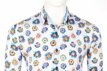 Eden Valley overhemd regular fit, wit grote bloemen