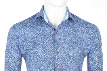 Eden Valley overhemd regular fit AMSTERDAM, blauw bloem