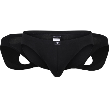 Konvex Slip 3-pack m. stretch, zwart (3 stuks)