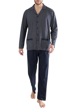 CECEBA Doorknoop pyjama m. lange broek, navy