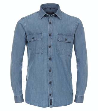 Casa Moda overhemd Casual Fit, denim blauw