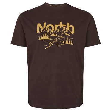 North 56°4 T-shirt 'North Mountain', d.bruin