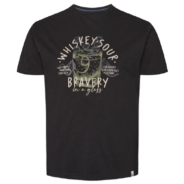 North 56Denim T-shirt 'Whiskey Sour', zwart