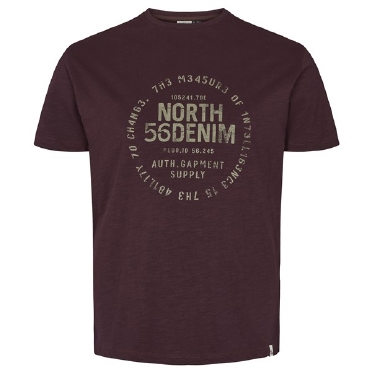 North 56Denim T-shirt print 56Denim, barolo