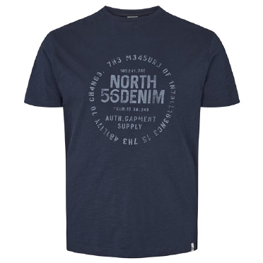 North 56Denim T-shirt print 56Denim, iris blue